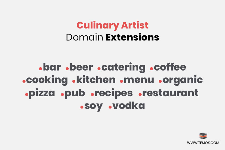 Best Domain Extensions For Culinary Artists