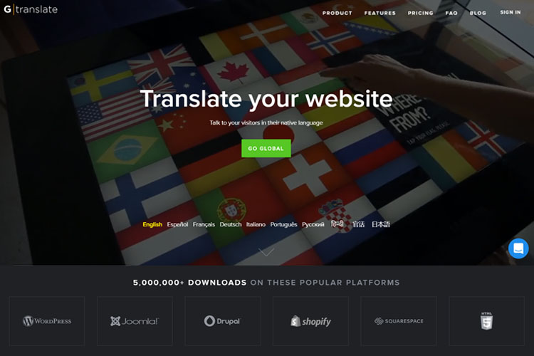 The GTranslate WordPress Plugin