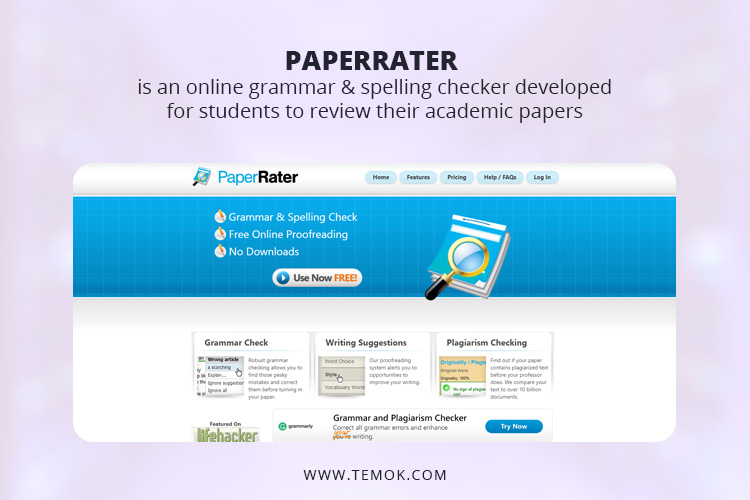 Grammarly alternatives: PaperRater