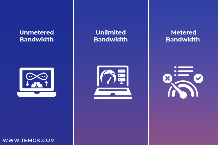 Differentiate Between Metered, Unmetered And Unlimited Bandwidth.