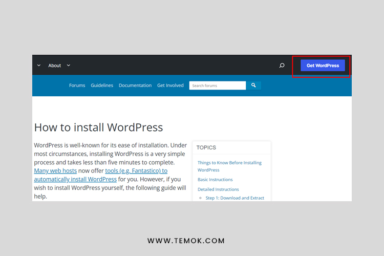 How to install WordPress
